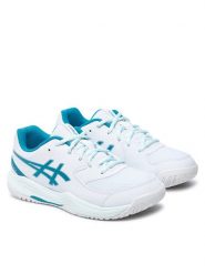 Asics Buty do tenisa Gel-Dedicate 8 Gs 1044A077 Biały. Białe buty sportowe dziewczęce Asics, bez wzorów, ze skóry, bez zapięcia, tenisowe. Za 189.99 zł.