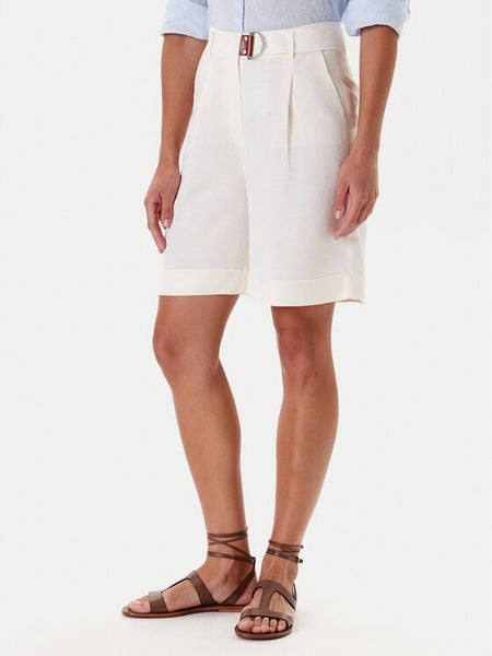Tatuum Bermudy Kosoko T2510.160 Écru Relaxed Fit. Szorty damskie Tatuum, bez wzorów, ze lnu. Za 279.99 zł.