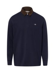 Gant koszulka polo Mężczyźni Bawełna (100%) niebieski, L. Niebieskie koszulki polo męskie GANT, l, bez wzorów, z bawełny, wakacyjne, bez ramiączek. Za 699.95 zł.
