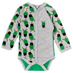 Garnamama Body Dziecięce Z Kwitnącymi Kaktusami 62 Zielone. Zielone body niemowlęce Garnamama, z nadrukiem, z długim rękawem. Za 33.00 zł.