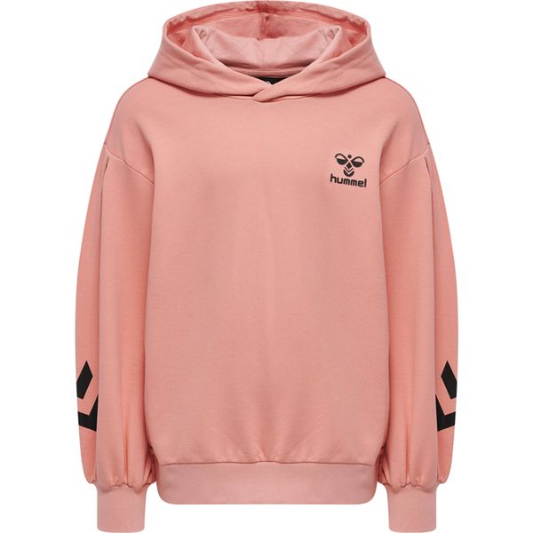 Dziewczęca bluza z kapturem Hummel Due. Czerwone bluzy dla dziewczynek Hummel, bez wzorów, z dresówki, bez ramiączek, z kapturem. Za 129.00 zł.