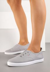 Szare Klasyczne Tenisówki z Elastyczną Wstawką Sepelle. Szare trampki i tenisówki damskie Born2be, bez wzorów, z jeansu, klasyczne, bez zapięcia. Za 44.99 zł.
