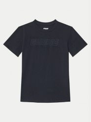 Guess T-Shirt L5RI37 J1311 Granatowy Regular Fit. Niebieskie t-shirty dla chłopców Guess, z aplikacjami, z bawełny, bez ramiączek. Za 99.99 zł.
