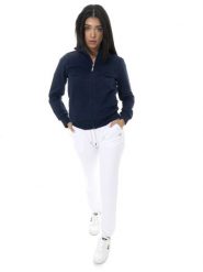 Bluza z bawełna z kieszenie na co dzień na siłownię. Czarne bluzy damskie LEONE 1947 APPAREL, l, bez wzorów, z bawełny, bez kaptura. Za 248.39 zł.