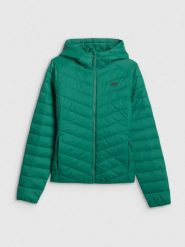 4F Kurtka z wypełnieniem syntetycznym damska - zielona XL. Zielone kurtki damskie 4f, xl, bez wzorów, z materiału, sportowe, bez kaptura. Za 269.99 zł.