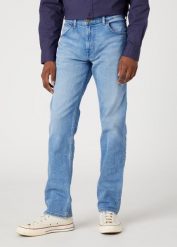 Męskie Spodnie Jeansowe Wrangler Greensboro Cool Twist W15QYLZ70 112330710, W36 L30. Niebieskie spodnie materiałowe męskie Wrangler, l, bez wzorów, z bawełny, klasyczne. Za 249.99 zł.