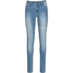 Dżinsy SKINNY bonprix jasnoniebieski "bleached". Jeansy damskie marki MAKE ME BIO. Za 79.99 zł.