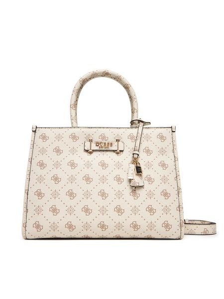 Guess Torebka Silia HWGP98 90220 Écru. Torebki do ręki damskie Guess, z aplikacjami, ze skóry, bez dodatków. Za 579.99 zł.