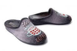 SANITAL FLEX 7900-2 coffe gris, kapcie damskie. Szare kapcie damskie Sanital-Flex, bez wzorów. Za 119.90 zł.