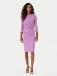 Rinascimento Sukienka koktajlowa CFC0126154003 Różowy Slim Fit. Czerwone sukienki damskie Rinascimento, xl, bez wzorów, z syntetyku, wizytowe, bez kołnierzyka, bez ramiączek. Za 529.99 zł.