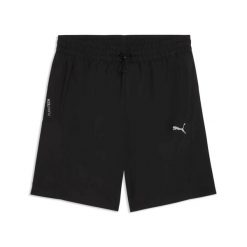 Szorty Puma Pumatech. Czarne krótkie spodenki sportowe męskie Puma, uniwersalny, bez wzorów, z materiału, na fitness i siłownię. Za 163.99 zł.