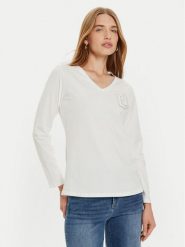 Liu Jo Sport Bluzka TF4211 JS088 Biały Regular Fit. Białe koszule damskie Liu Jo Sport, xs, bez wzorów, z bawełny, sportowe, bez kołnierzyka, bez ramiączek. Za 249.99 zł.