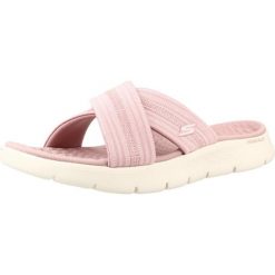 Sandały SKECHERS GO WALK FLEX Rose. Czerwone sandały damskie Skechers, bez wzorów, z materiału, bez obcasa, bez zapięcia. Za 390.00 zł.
