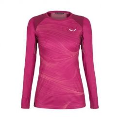 Koszulka treningowa damska Salewa Seceda Dry. Czerwone koszulki sportowe damskie Salewa, l, bez wzorów, sportowe, bez kołnierzyka. Za 427.00 zł.