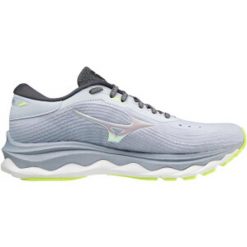 Buty do biegania damskie Mizuno J1GD210203. Niebieskie obuwie sportowe damskie Mizuno, bez wzorów, z materiału, do biegania. Za 685.99 zł.