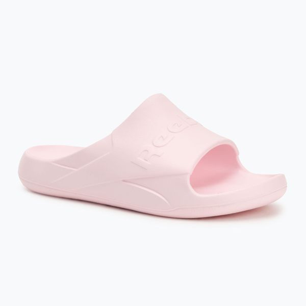 Klapki damskie Reebok Clean. Czerwone klapki damskie Reebok, bez wzorów, z gumy, wakacyjne, bez obcasa. Za 79.99 zł.