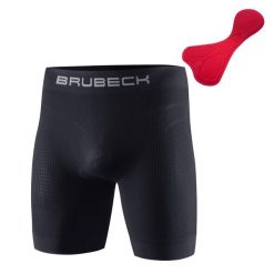 Bokserki pod szorty rowerowe męskie Brubeck 3D z wkładką. Czarne bokserki męskie Brubeck, m, bez wzorów, z elastanu. Za 149.99 zł.