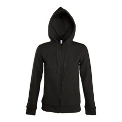 Damska Bluza Z Kapturem Seven Full Zip. Czarne bluzy damskie SOL'S, s, bez wzorów, z kapturem. Za 179.99 zł.