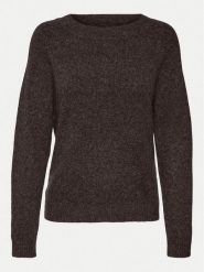 Vero Moda Sweter Doffy 10201022 Brązowy Regular Fit. Brązowe swetry damskie Vero Moda, m, bez wzorów, z syntetyku, bez kołnierzyka, bez ramiączek, bez kaptura. Za 89.99 zł.