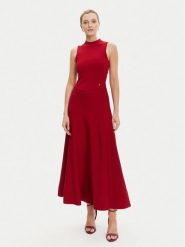 Guess Sukienka dzianinowa W5YK0S Z0241 Bordowy Regular Fit. Czerwone sukienki damskie Guess, l, z aplikacjami, z dzianiny, bez kołnierzyka, bez ramiączek. Za 556.00 zł.