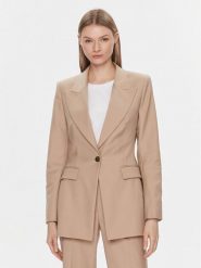 IVY OAK Marynarka IO119086 Beżowy Regular Fit. Brązowe żakiety damskie IVY & OAK, bez wzorów, z wiskozy. Za 1,479.00 zł.