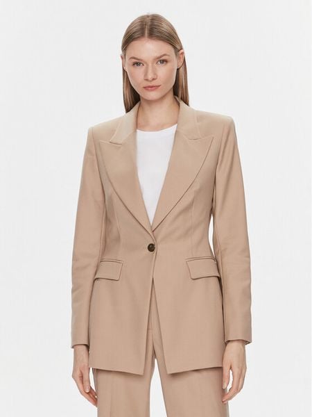 IVY OAK Marynarka IO119086 Beżowy Regular Fit. Brązowe żakiety damskie IVY & OAK, bez wzorów, z wiskozy. Za 1,479.00 zł.