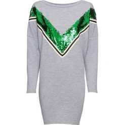 Sukienka z cekinami bonprix szary melanż. Sukienki damskie marki bonprix. Za 99.99 zł.
