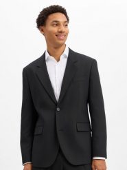HUGO marynarka z zestawu modułowego Mężczyźni Modern Fit czarny, 48. Czarne marynarki męskie Hugo, bez wzorów, z syntetyku. Za 1,299.95 zł.