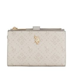 Portfel U.S. Polo Assn. Brązowe portfele damskie U.S. Polo Assn., bez wzorów. Za 199.99 zł.