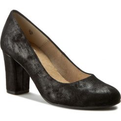 Półbuty CAPRICE - 9-22402-28 Black Suede 004. Czarne półbuty damskie Caprice, z materiału. W wyprzedaży za 199.00 zł.