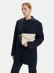 PINKO Torebka Flat Purse Handle AI 25-26 PCPL104820 A0F1 Écru. Kopertówki damskie Pinko, bez wzorów, ze skóry, bez dodatków. Za 569.99 zł.