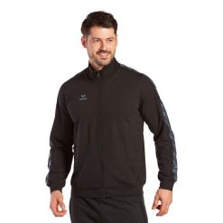 Kurtka dresowa Erima Essential Team. Czarne kurtki sportowe męskie Erima, xl, bez wzorów, z dresówki, do piłki ręcznej. W wyprzedaży za 223.00 zł.