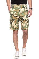 SPODENKI LEE FATIGUE SHORTS CAMOUFLAGE L73BCW03 112120343. Szorty męskie Lee, l, z aplikacjami, z materiału. Za 159.99 zł.