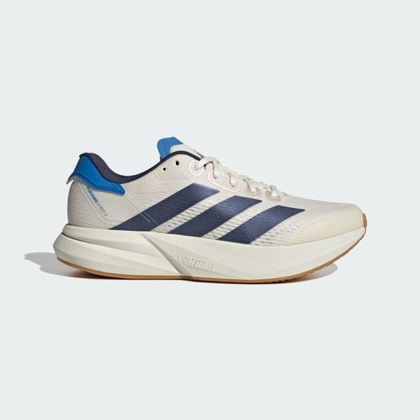 Buty Duramo Speed 2 Running. Białe buty sportowe męskie Adidas, z materiału, bez zapięcia, do biegania. Za 399.00 zł.