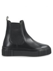Gant Sztyblety 29551787 Czarny. Czarne botki damskie GANT, ze skóry, bez obcasa, na płaskiej podeszwie, bez zapięcia. Za 559.99 zł.