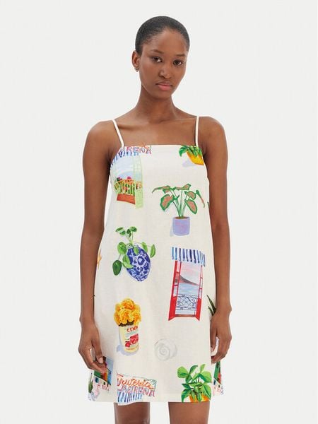 Seafolly Sukienka letnia La Boca 55652-DR Écru Regular Fit. Sukienki damskie Seafolly, na lato, m, bez wzorów, z bawełny, bez kołnierzyka, bez ramiączek. Za 509.99 zł.