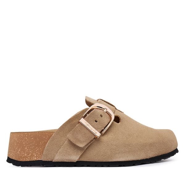 Klapki Tamaris. Brązowe klapki damskie Tamaris, bez wzorów, bez obcasa. Za 253.99 zł.