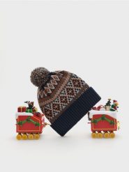 Czapka z pomponem - granatowy. Niebieskie czapki i kapelusze męskie Reserved, bez wzorów. Za 59.99 zł.