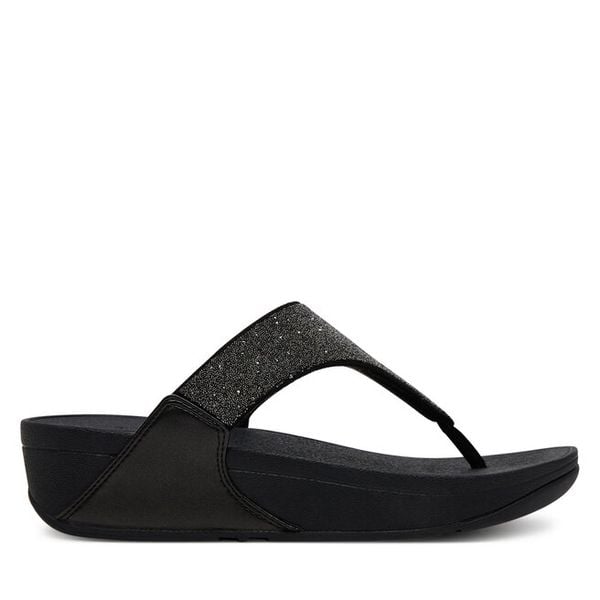 Japonki FitFlop. Czarne klapki damskie FitFlop, bez wzorów, bez obcasa. Za 469.99 zł.