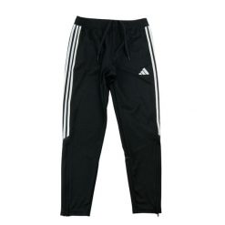 Second life - Spodnie dresowe męskie Tiro 23 Club slim fit - Jak nowy. Czarne spodnie sportowe męskie Adidas, m, bez wzorów, z dresówki, do biegania. Za 85.16 zł.