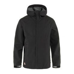 Kurtka przeciwdeszczowa męska Fjällräven HC Hydratic Trail. Czarne kurtki męskie Fjällräven, m, bez wzorów, trekkingowe. Za 749.99 zł.