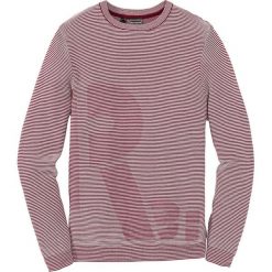 Sweter Regular Fit bonprix bordowy w paski. Swetry przez głowę męskie marki Giacomo Conti. Za 49.99 zł.