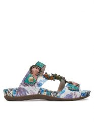 Laura Vita Klapki Liloo 41 Niebieski. Niebieskie klapki damskie Laura Vita, bez wzorów, ze skóry, bez obcasa. Za 429.99 zł.