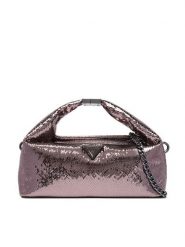 Guess Torebka Jewels Mini HWKM22 48740 Srebrny. Szare torebki do ręki damskie Guess, z aplikacjami, ze skóry, wizytowe, bez dodatków. Za 544.99 zł.