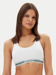 Lacoste Biustonosz top IF8167 Biały. Białe biustonosze Lacoste, bez wzorów, z bawełny. Za 89.99 zł.