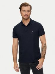 Tommy Hilfiger Polo Essential MW0MW35585 Granatowy Regular Fit. Niebieskie koszulki polo męskie Tommy Hilfiger, l, bez wzorów, z bawełny, bez ramiączek. Za 239.99 zł.
