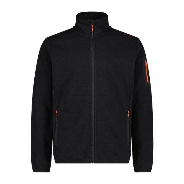 Bluza zippowana z technicznej siateczki CMP. Czarne bluzy męskie CMP, l, bez wzorów, z dzianiny, z kapturem, rowerowe. Za 249.50 zł.
