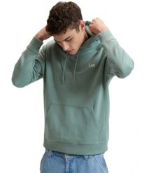 MESKA BLUZA LEE ESSENTIAL LEE HOODIE DESERT SAGE 112376421. Bluzy męskie Lee, s, bez wzorów, bez kaptura. Za 149.99 zł.