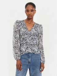 Morgan Bluzka 242-TMALO Czarny Regular Fit. Czarne bluzki damskie Morgan, xs, bez wzorów, z syntetyku, bez kołnierzyka, bez ramiączek. Za 129.99 zł.