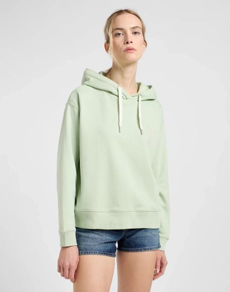 DAMSKA BLUZA LEE ESSENTIAL HOODIE SOFT SAGE 112363839. Bluzy damskie Lee, s, bez wzorów, z kapturem. Za 199.99 zł.